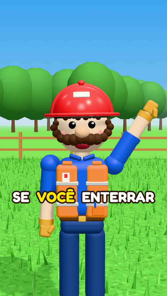 Alex acenando no quintal